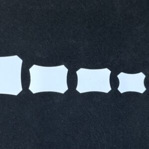 White quality card blanks Pillow shaped (bags of 100)