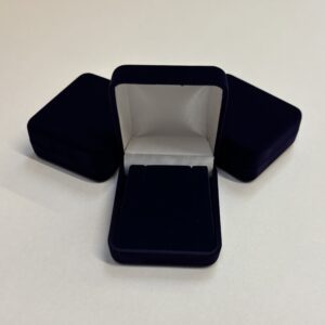 Elegant Flocked Large Earring box, 55x65x24mm.
