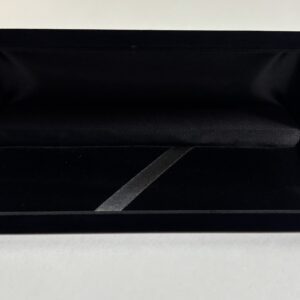 Elegant Flocked Pen box, 180x65x28mm Black / Black.