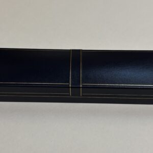 Quality Leatherette Bracelet box in Navy and white. 219 x 55 x 22mm