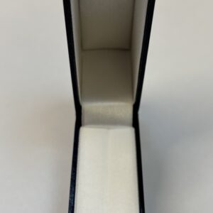 Quality Leatherette Slim Bangle box in Navy blue with gold trim.