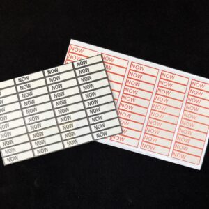 Now self-adhesive stickers, labels for jewellery displays